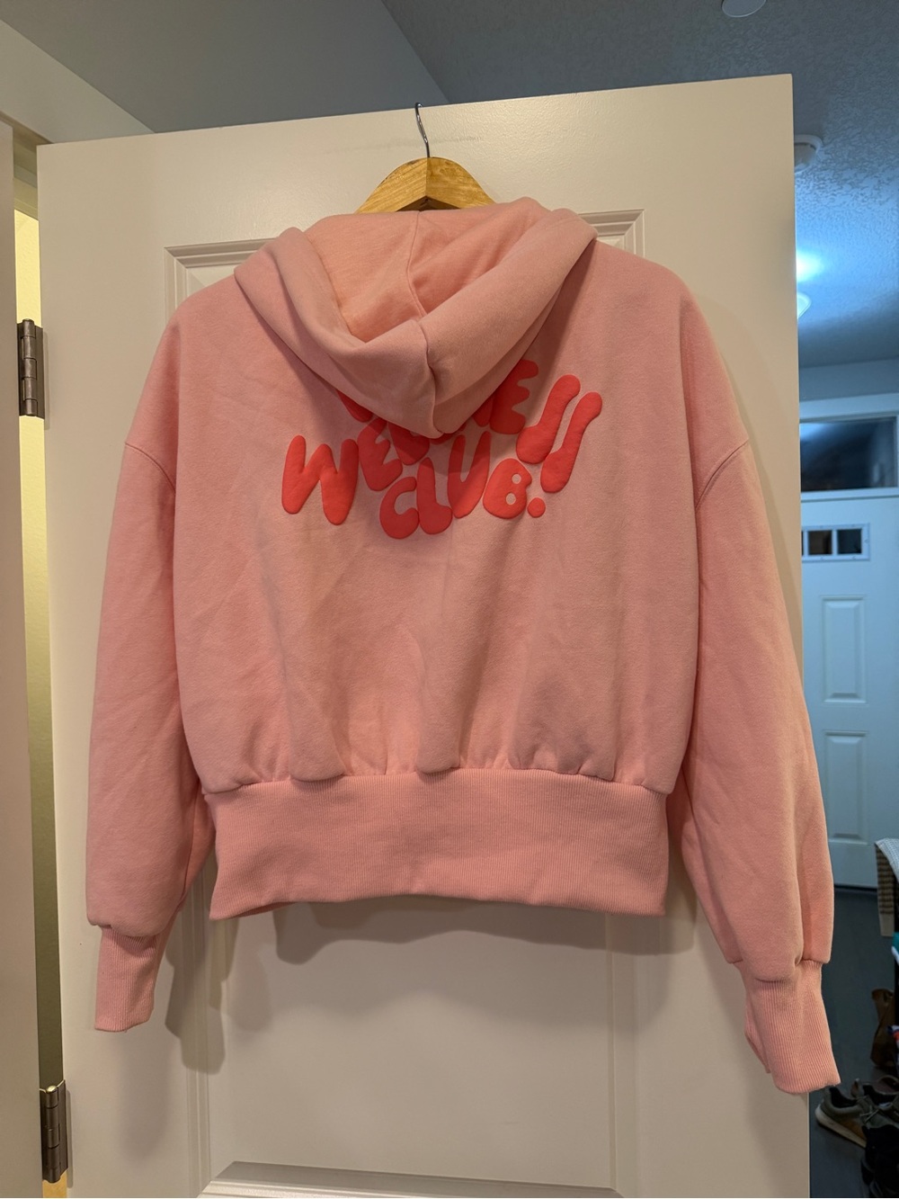 Women's Pink Graphic Hooded Sweatshirt